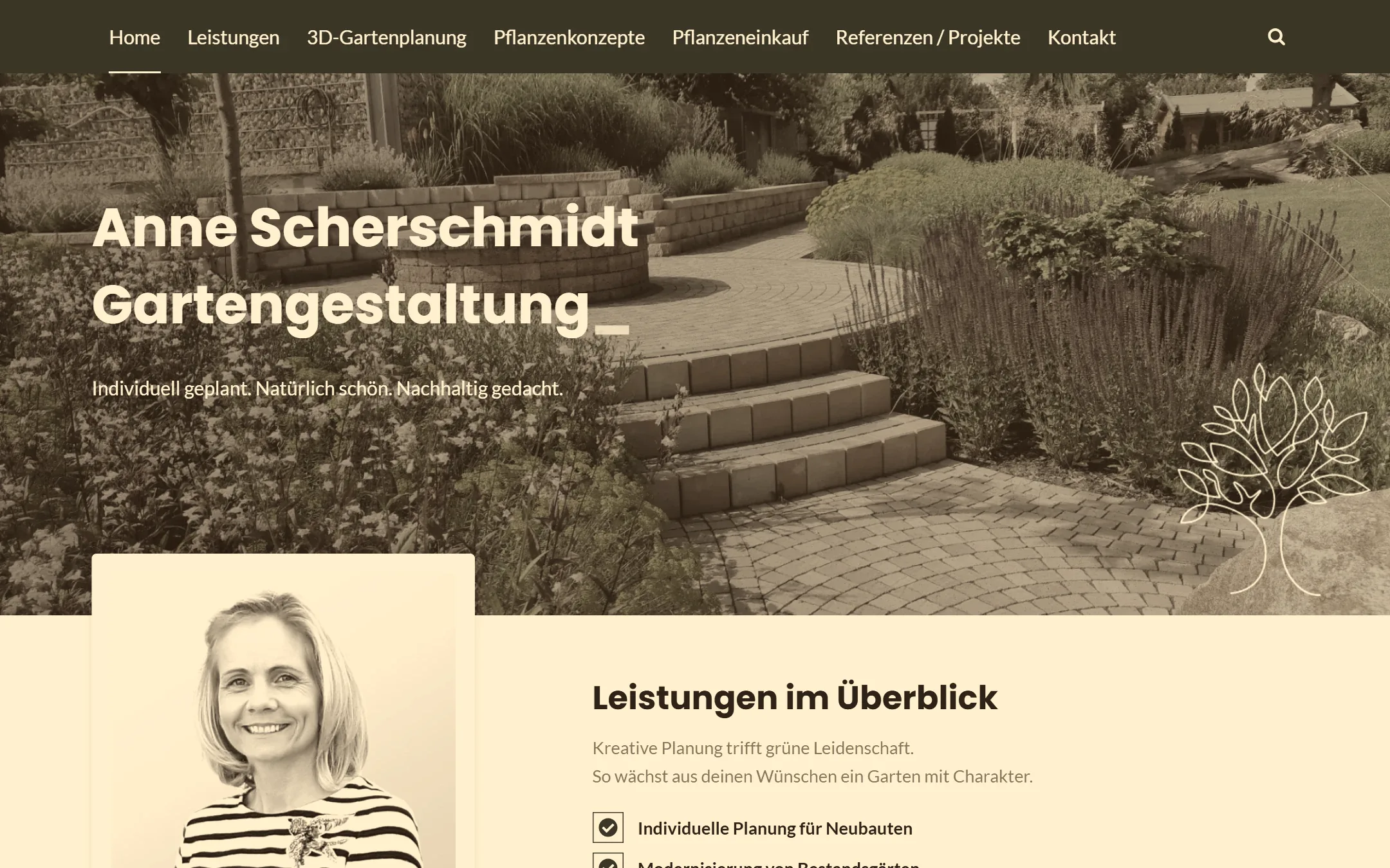 Startseite anne-scherschmidt.de auf dem Desktop