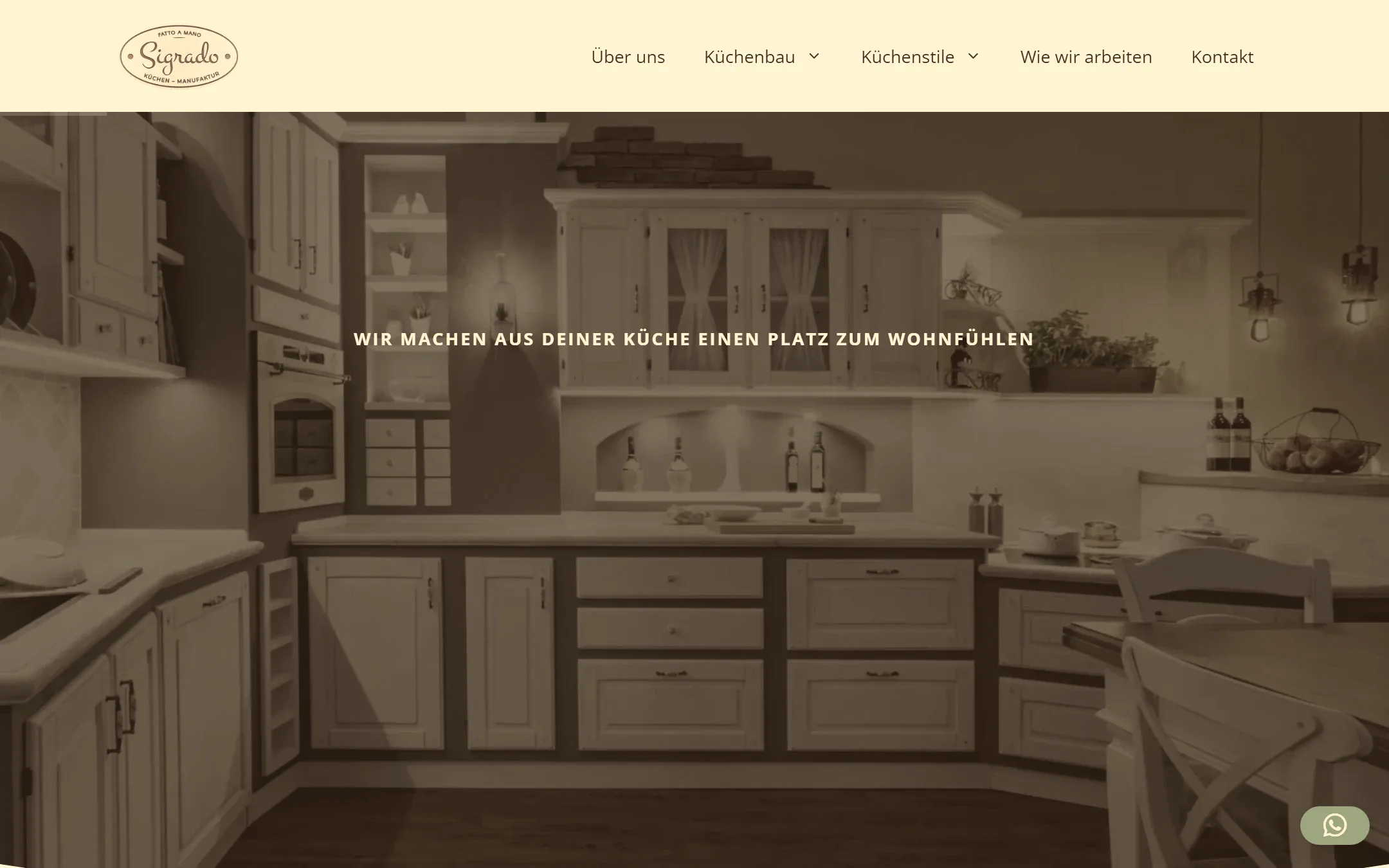 Startseite sigrado.com auf dem Desktop